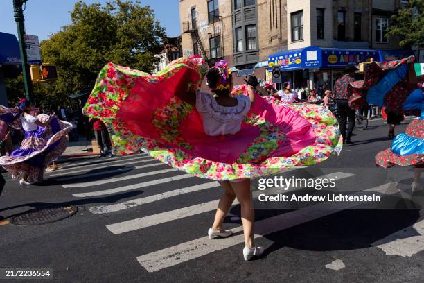 The Mexican-American community celebrates Mexico Independence Day with a parade down Fifth Avenue, in the Sunset Park neighborhood of the Brooklyn...