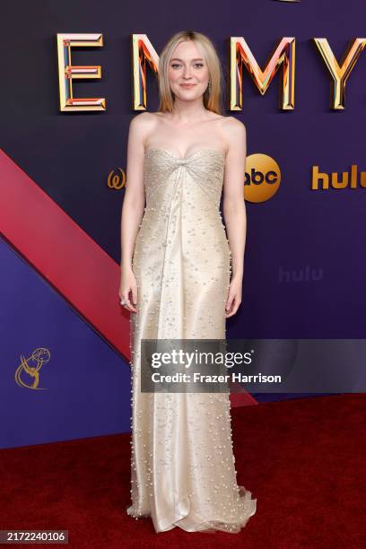 Dakota Fanning attends the 76th Primetime Emmy Awards at Peacock Theater on September 15, 2024 in Los Angeles, California.
