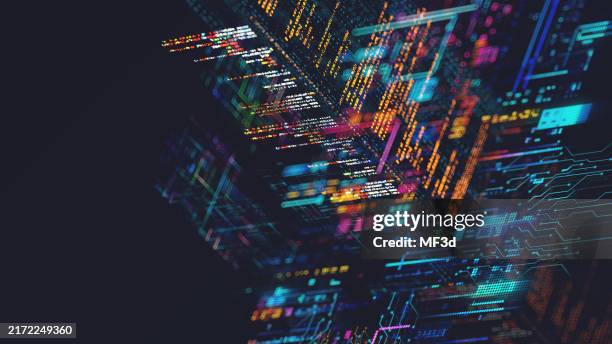 ai - artificial intelligence - concept cpu quantum computing. digital transformation and big data - binary code stock pictures, royalty-free photos & images