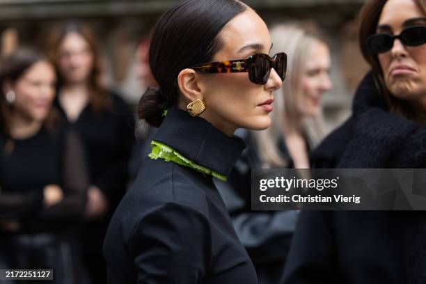 Guest wears Celine sunglasses outside 16Arlington during London Fashion Week September 2024 on September 15, 2024 in London, England.
