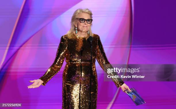 Candice Bergen speaks onstage during the 76th Primetime Emmy Awards at Peacock Theater on September 15, 2024 in Los Angeles, California.