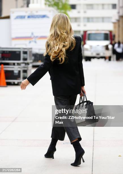 Heidi Klum is seen arriving at "America's Got Talent" on September 19, 2024 in Pasadena, California.
