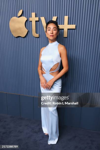 Greta Lee attends Apple TV + Primetime Emmy Party at Mother Wolf on September 15, 2024 in Los Angeles, California.