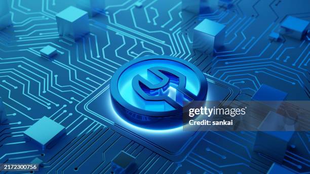 digital repairing, under construction 3d symbol on an abstract circuit board. - hand tool stock pictures, royalty-free photos & images