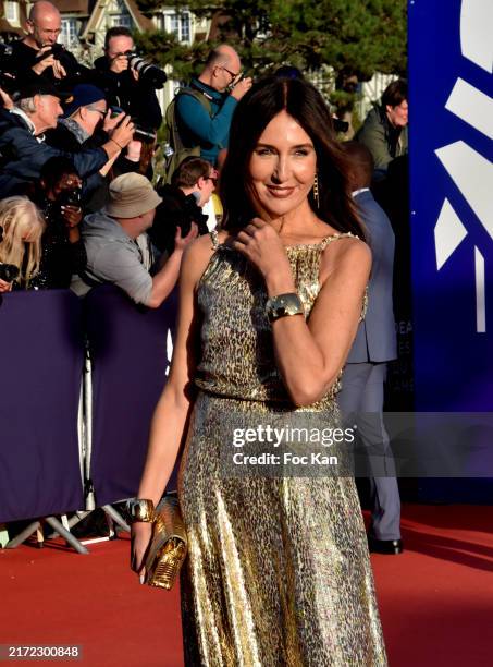 Elsa Zylberstein attends the Award ceremony during the 50th Deauville American Film Festival on September 14, 2024 in Deauville, France.