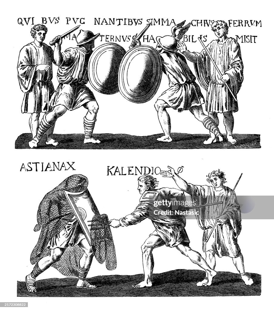 The secutor was specially trained to fight a retiarius, a type of lightly armoured gladiator armed with a trident and net
