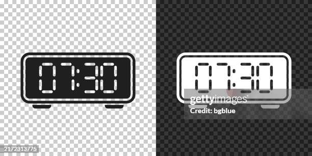 ilustraciones, imágenes clip art, dibujos animados e iconos de stock de reloj digital. icono para diseño sobre fondo en blanco - esfera de reloj