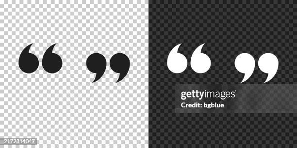 anführungszeichen. symbol für design auf leerem hintergrund - komma stock-grafiken, -clipart, -cartoons und -symbole