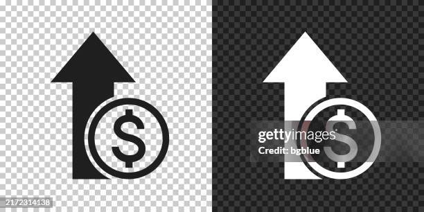 stockillustraties, clipart, cartoons en iconen met dollar increase. icon for design on blank background - welvaart