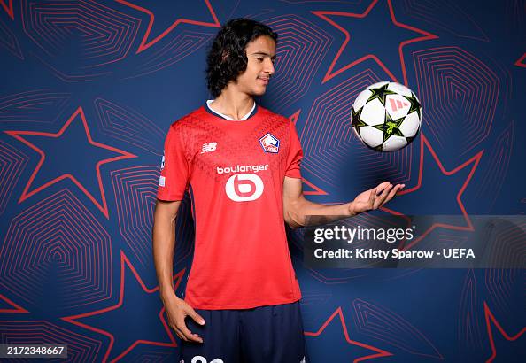 Ayyoub Bouaddi Of LOSC Lille Poses During The LOSC Lille UEFA Media ayyoub-bouaddi-of-losc-lille-poses-during-the-losc-lille-uefa-media