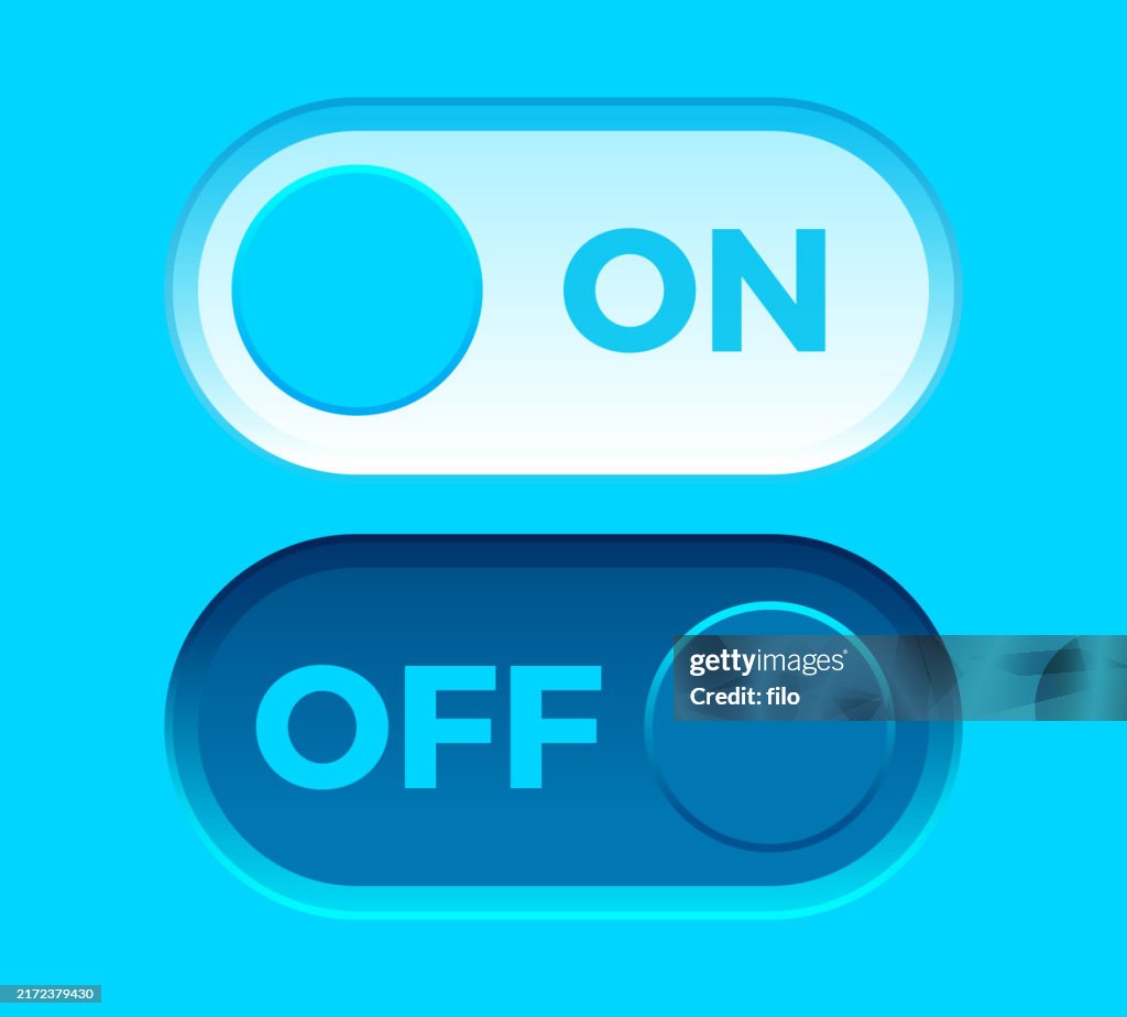 On and Off Slider Button Interface Element