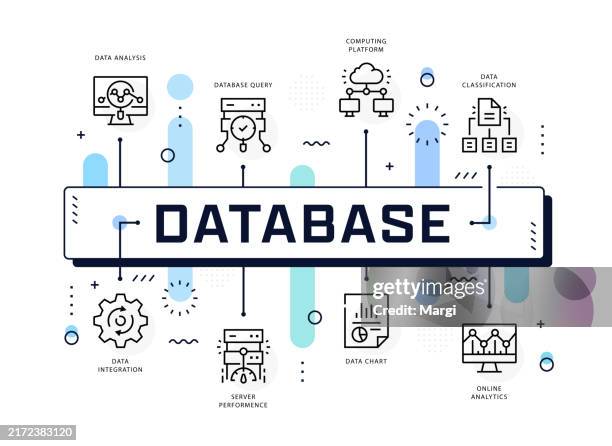 Database Web Banner Infographic Template High-Res Vector Graphic ...