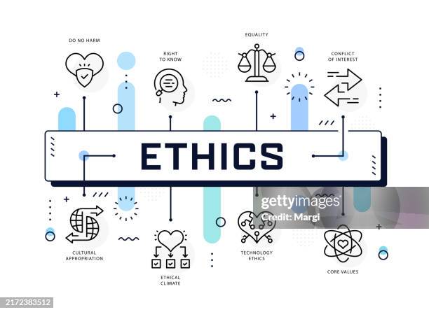 ilustrações de stock, clip art, desenhos animados e ícones de business ethics web banner, infographic template - moralidade