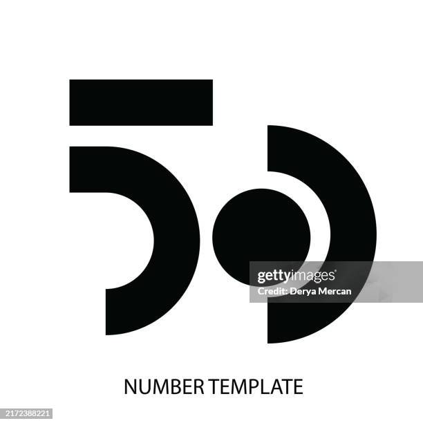 ilustrações de stock, clip art, desenhos animados e ícones de number 50.anniversary stock illustration. number template design vector illustration. - número 50