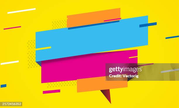 vibrant geometric abstract background - pop art stock illustrations
