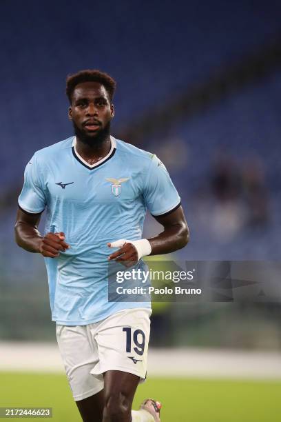 Boulaye Dia of SS Lazio looks on during the Serie A match between SS Lazio and Verona at Stadio Olimpico on September 16, 2024 in Rome, Italy.