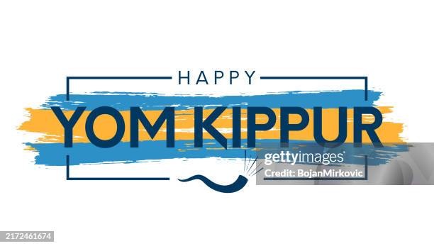 yom kippur card. vector - yom kippur stock illustrations