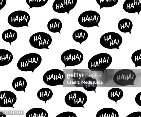 Seamless Vector Pattern With Text “HA HA HA" in Speech Balloon. Seamless Vector Pattern With Text “HA HA HA" in Speech Balloon.