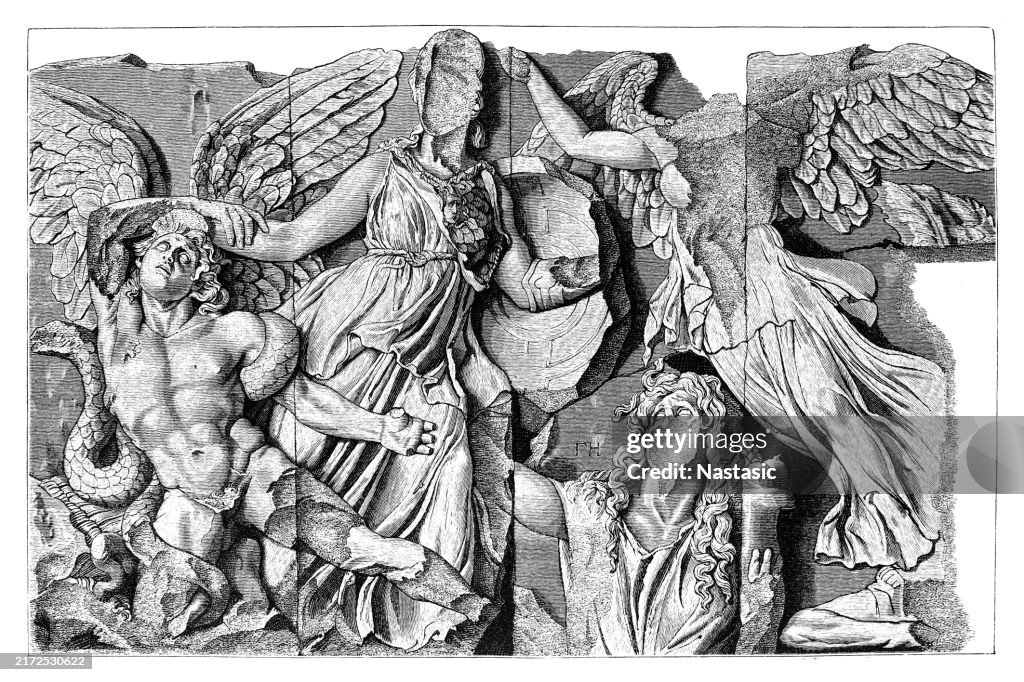 Alkyoneus the Giant Killed by Athena