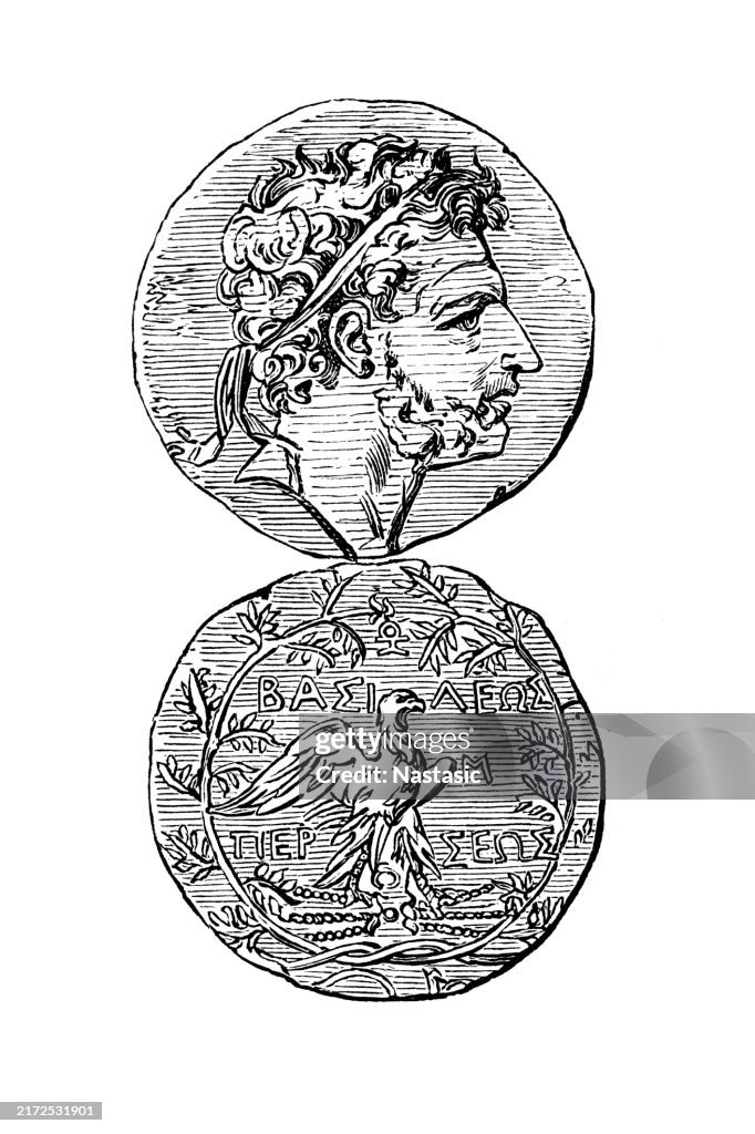 Greek Silver Tetradrachm of Perseus of Macedon Coin (2nd Century BC)