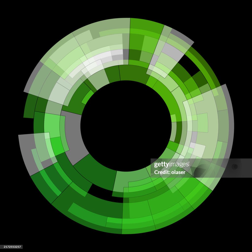 Abstract Circular With Transparent Sections Dark Background Pattern ...