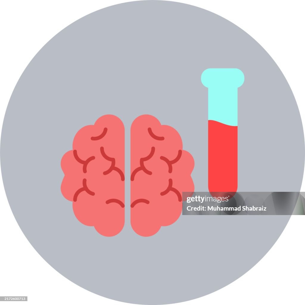 Brain Flat Circle Icon