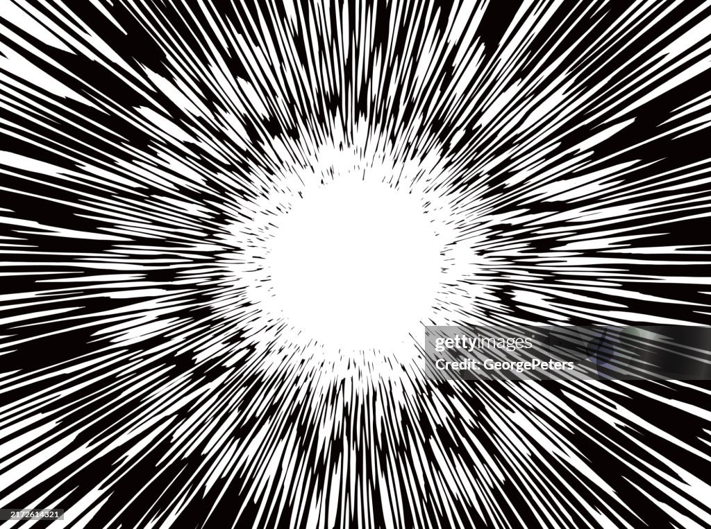 Exploding Frame Circlular Border Frame And Exploding Light Trails High-Res Vector ...