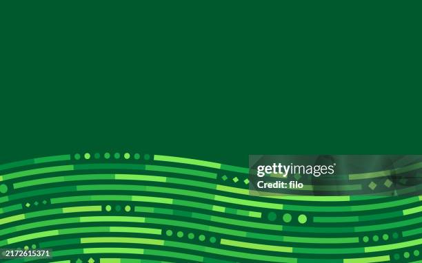 agriculture farm fields wave green pixel background pattern - top view landscape stock illustrations