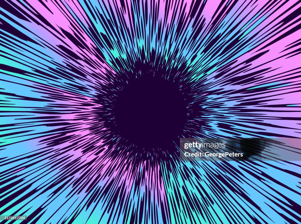 Exploding Frame Circlular Border Frame And Exploding Light Trails High-Res Vector ...