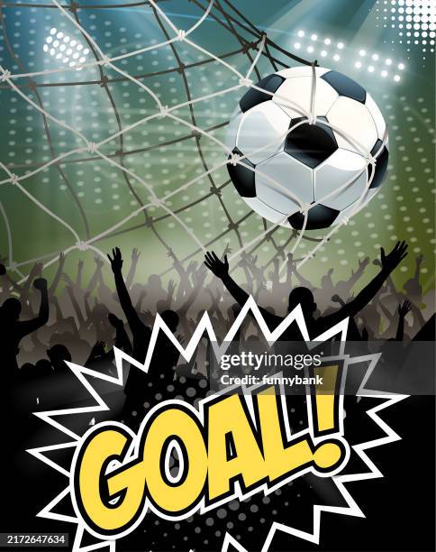 goal time - stadium background stock illustrations