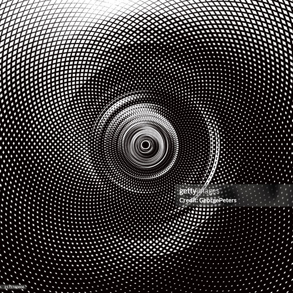 Concentric Spiral Border - Frame, Abstract Background