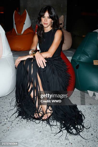Bruna Marquezine at Bottega Veneta RTW Spring 2025 as part of Milan Ready to Wear Fashion Week on September 21, 2024 in Milan, Italy.