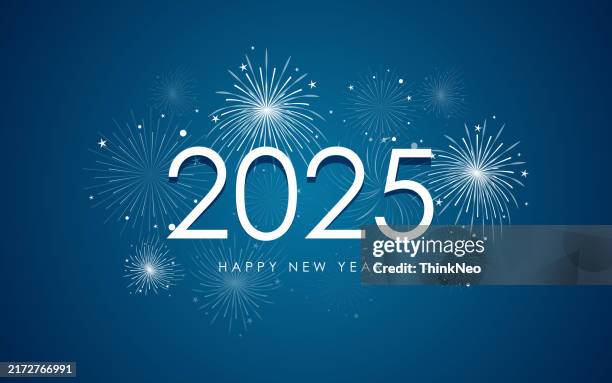 ilustrações de stock, clip art, desenhos animados e ícones de 2025 happy new year background design. - cartão de ano novo