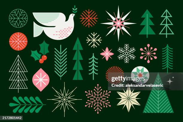 stockillustraties, clipart, cartoons en iconen met christmas holiday design elements - hulst
