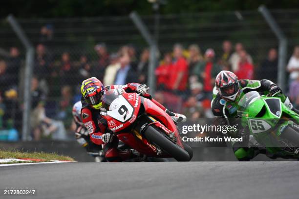 Brands Hatch, England. 1st - 3rd August 2008. Chris Walker, Ventaxia VK Honda, passes Regis Laconi, PSG-1 Kawasaki, action.