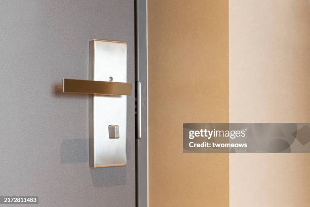 door lock with handle. - doorknob stock pictures, royalty-free photos & images