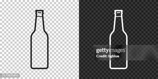 beer bottle. icon for design on blank background - bottle cap stock illustrations