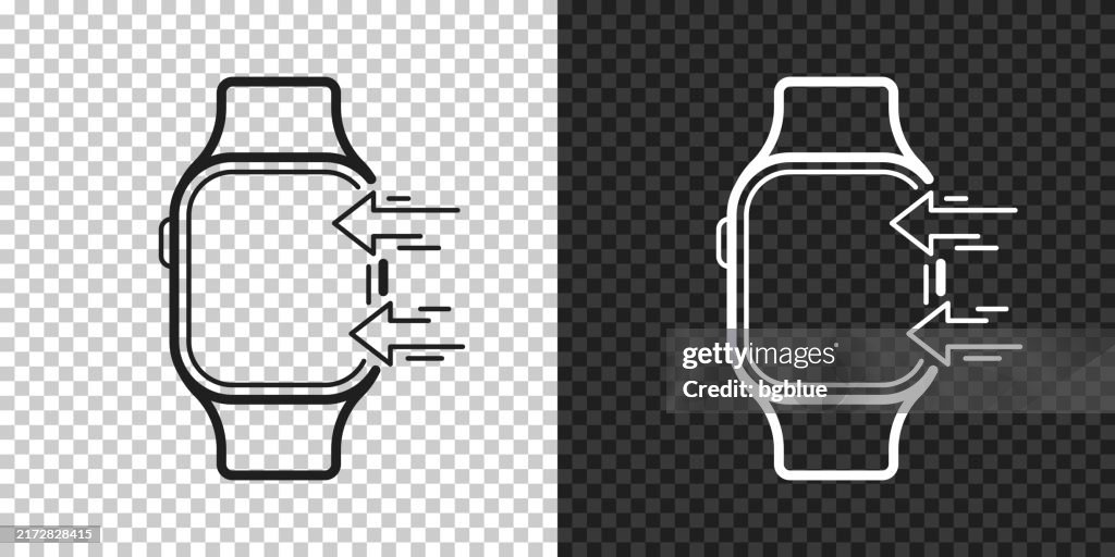 Enviar para o smartwatch. Ícone para design em fundo em branco