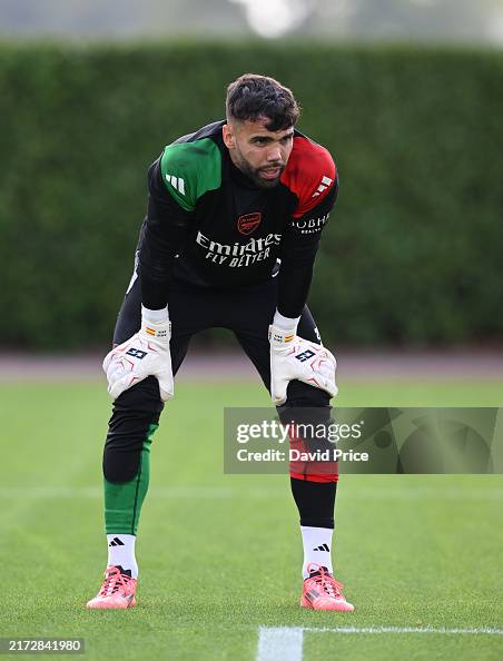 David Raya Gym Routine David Raya of Arsenal during the Arsenal training session at Sobha ...