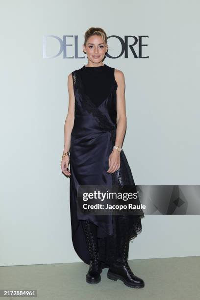 Olivia Palermo attends the Del Core fashion show during the Milan Womenswear Spring/Summer 2025 on September 18, 2024 in Milan, Italy.