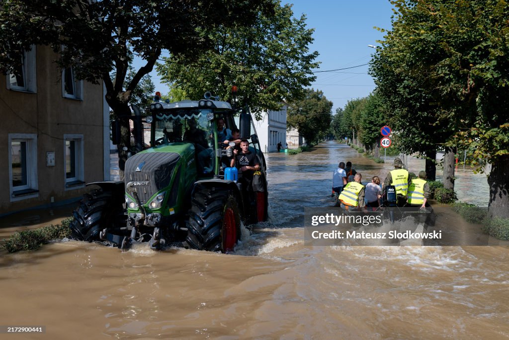 Storm Boris Brings Devastating Floods To Poland