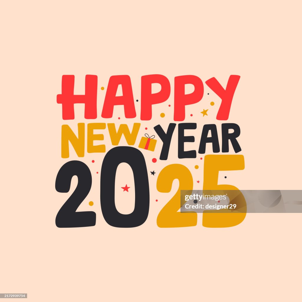 Happy new year 2025 banner vector design