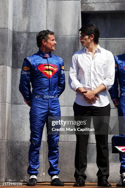 David Routh David Coulthard Red Bull Racing with Brandon Routh Actor. Formula One ...