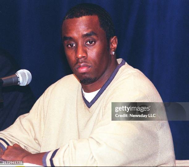 Sean "Puffy" Combs at a press conference in New York, New York on Dec. 28, 1999 were he said that he did not have anything to do with a shooting at...