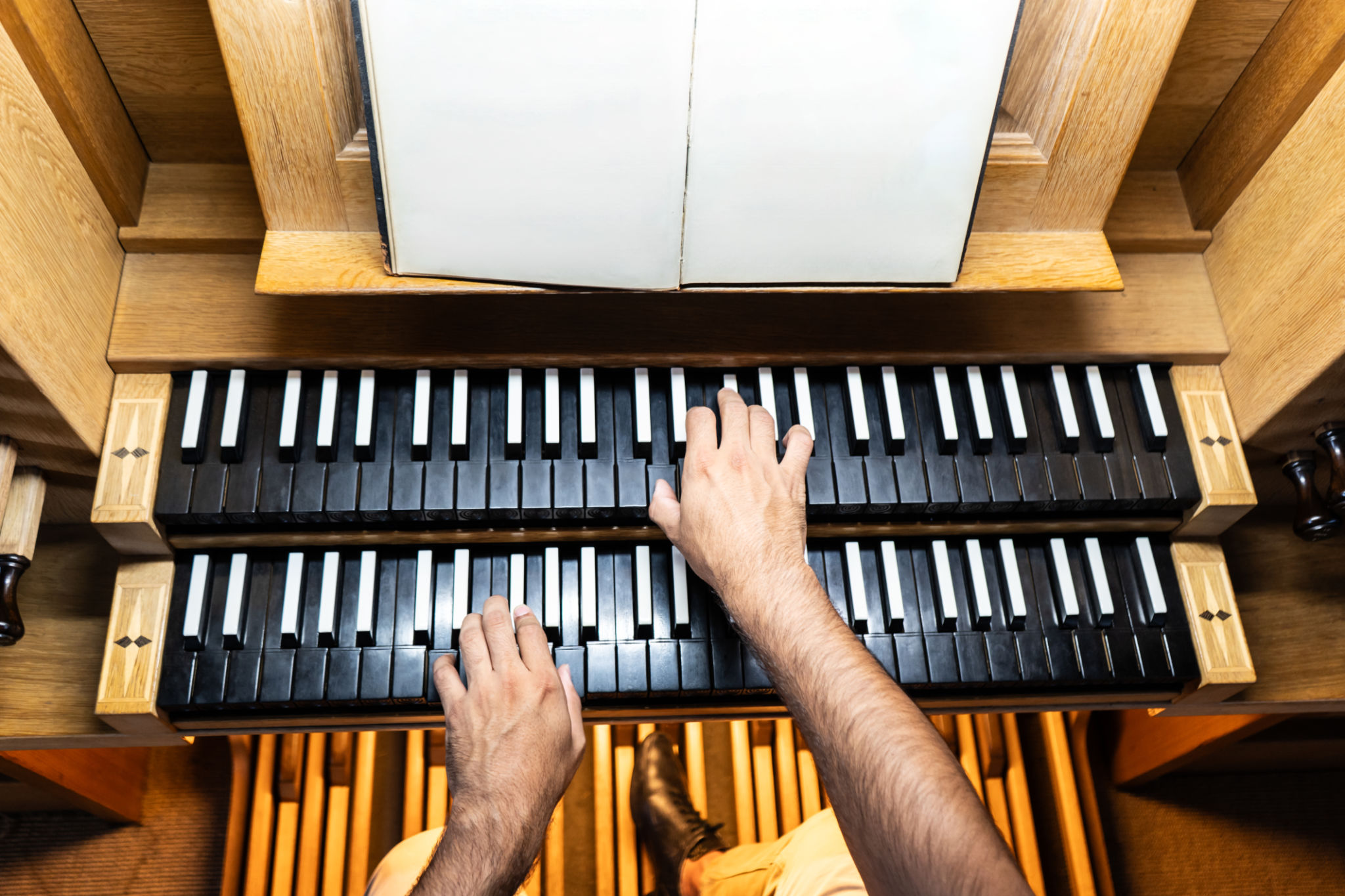 organist performing