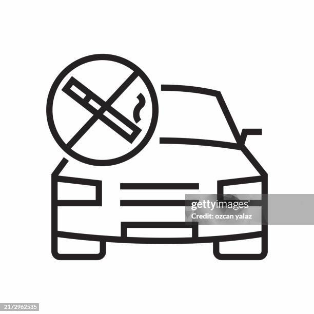 smoking concept, line style vector illustration. - cigar ash stock illustrations