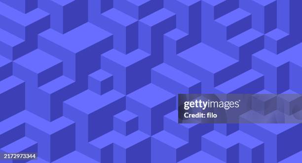 ilustrações, clipart, desenhos animados e ícones de fundo abstrato de textura de cubo 3d - perspectiva espacial