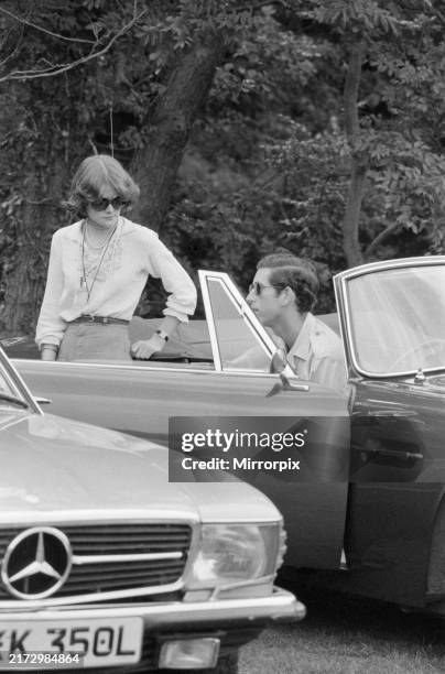 Prince Charles, pictured in the company of Lady Sarah Spencer, at Cowdray Park, Midhurst, West Sussex. Prince Charles is playing for The Golden...
