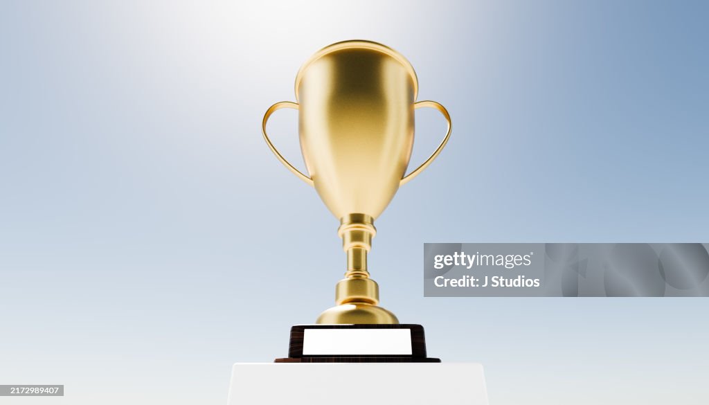 Hero shot of golden trophy