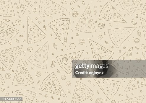 Seamless pizza slices wallpaper background Seamless pizza slices wallpaper background